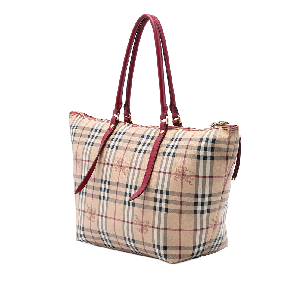 Pre-Loved Burberry Medium Haymarket Check Coated Canvas Salisbury Tote - Picture 2 of 7